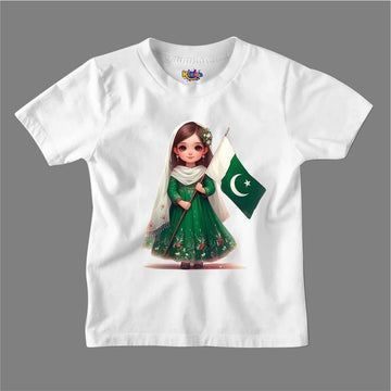 14 AUGUST CUTE PAKISTANI GIRL T-SHIRT