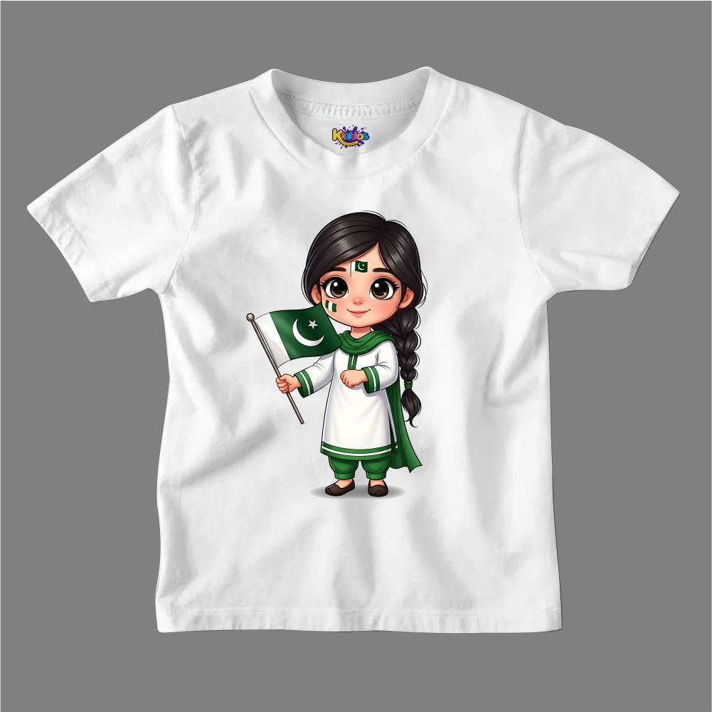 14 AUGUST STYLISH PAKISTANI GIRL T-SHIRT